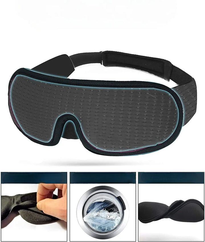 Masque de sommeil ergonomique 3D Confort Élite