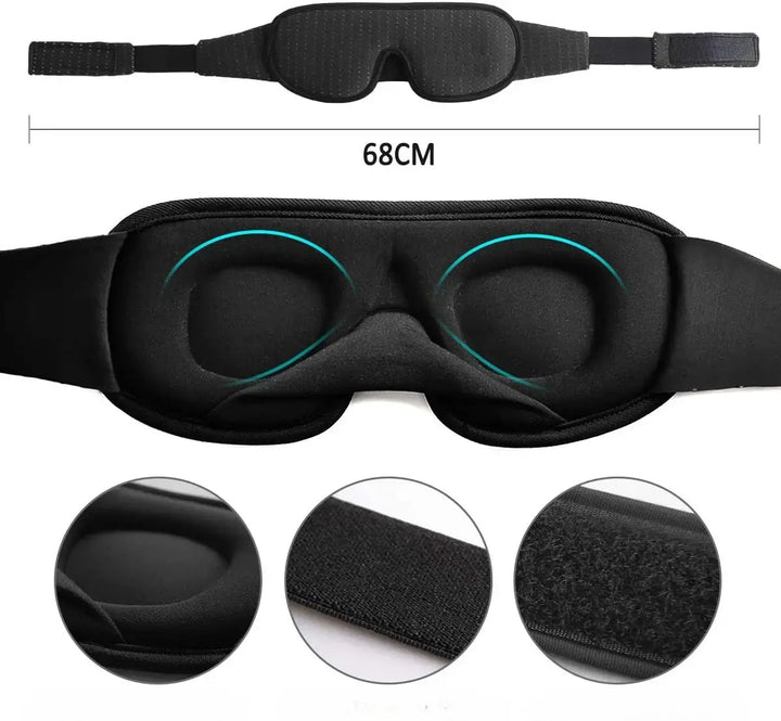 Masque de sommeil ergonomique 3D Confort Élite