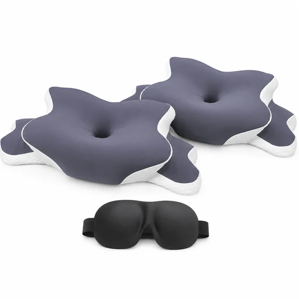 2 oreillers — Masque de sommeil offert
