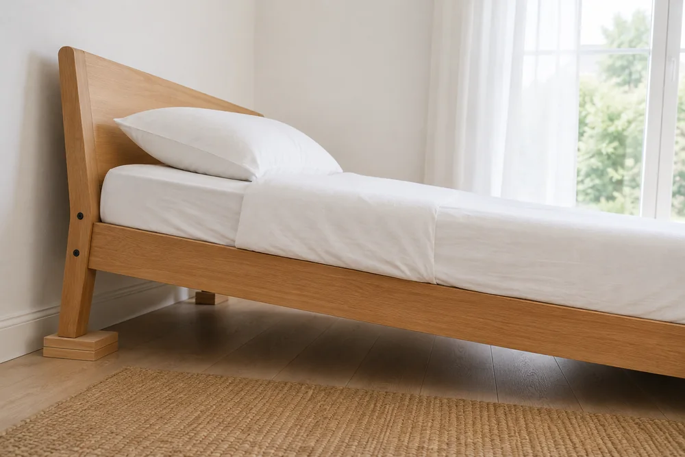 Tete de lit surelevee pour dormir le buste legerement releve